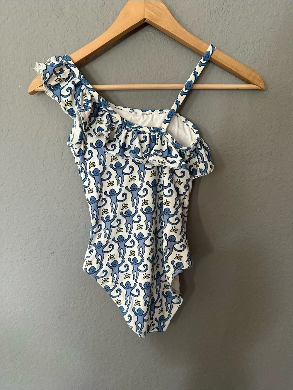 Roller Rabbit monkey swimsuit kids Sz 7/8 EUC